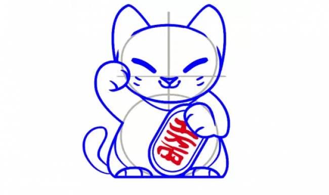 招财猫简笔画 招财猫简笔画图片大全可爱