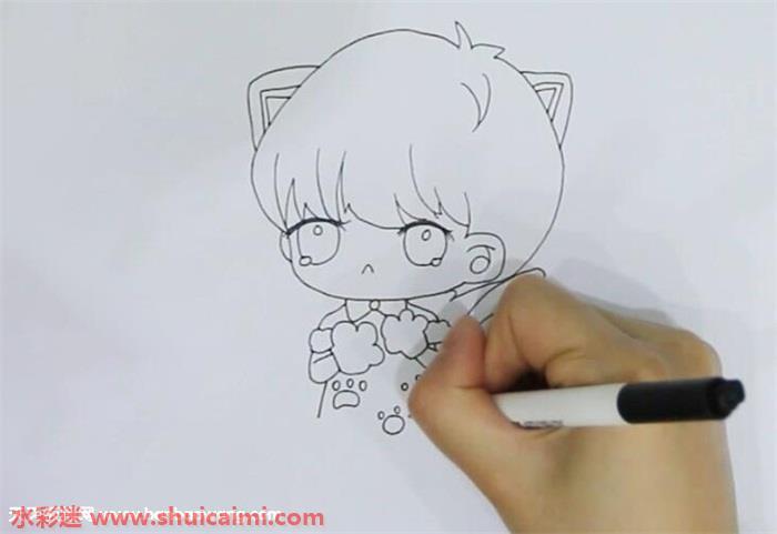 王俊凯Q版简笔画怎么画简单彩色