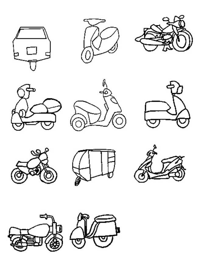 摩托车简笔画 摩托车简笔画幼儿