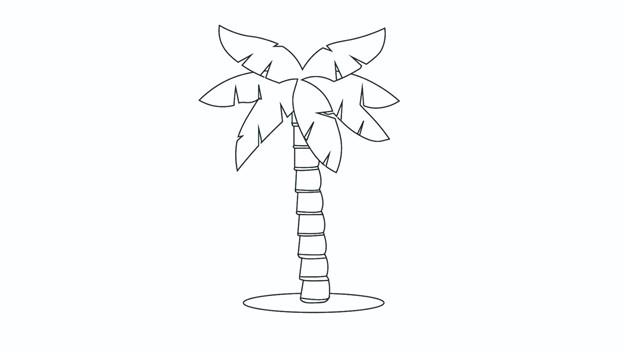 椰树简笔画怎么画 椰树简笔画简单