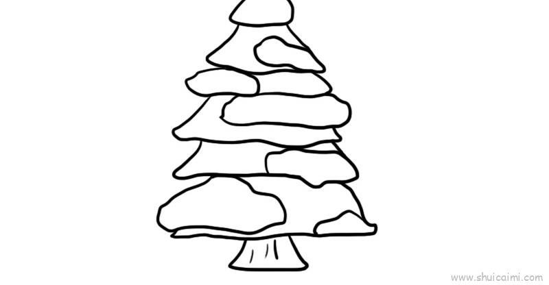 雪松儿童画怎么画 雪松简笔画步骤