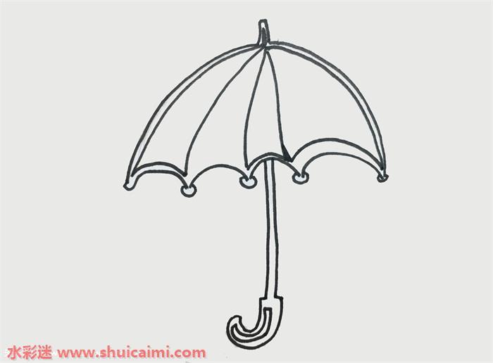 纸伞怎么简笔画怎么画彩色