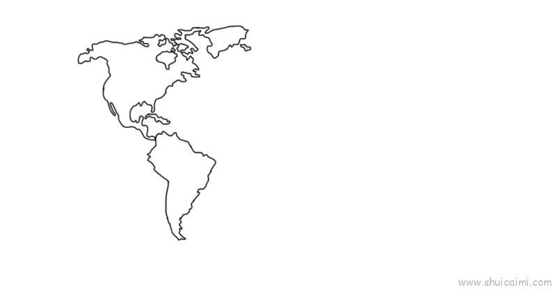 世界地图儿童画怎么画 世界地图简笔画好看