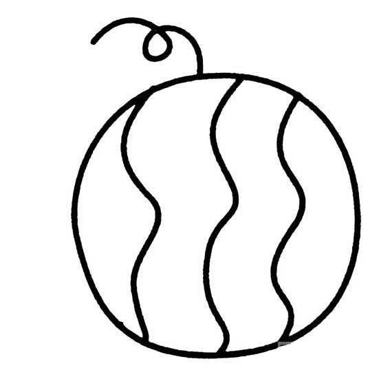 儿童简笔画西瓜 儿童简笔画西瓜灯