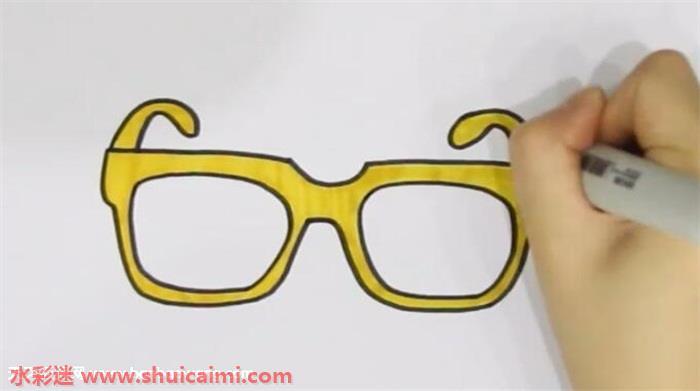 眼镜怎么画 眼镜简笔画简单易画彩色