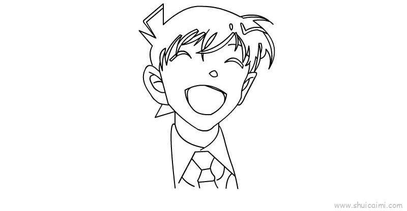 工藤新一儿童画怎么画 工藤新一简笔画好看