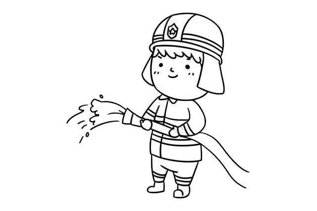 消防员简笔画 消防员简笔画儿童画