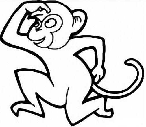 简笔画猴子 简笔画猴子的画法最简单