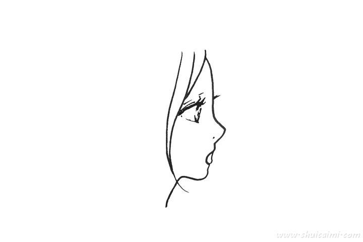动漫风女孩侧脸怎么画 动漫风女孩侧脸简笔画画法