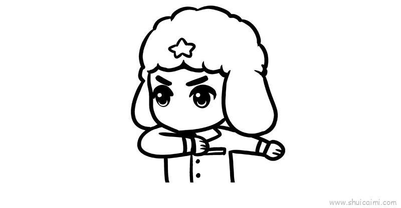 雷峰头像儿童画怎么画 雷峰头像简笔画好看