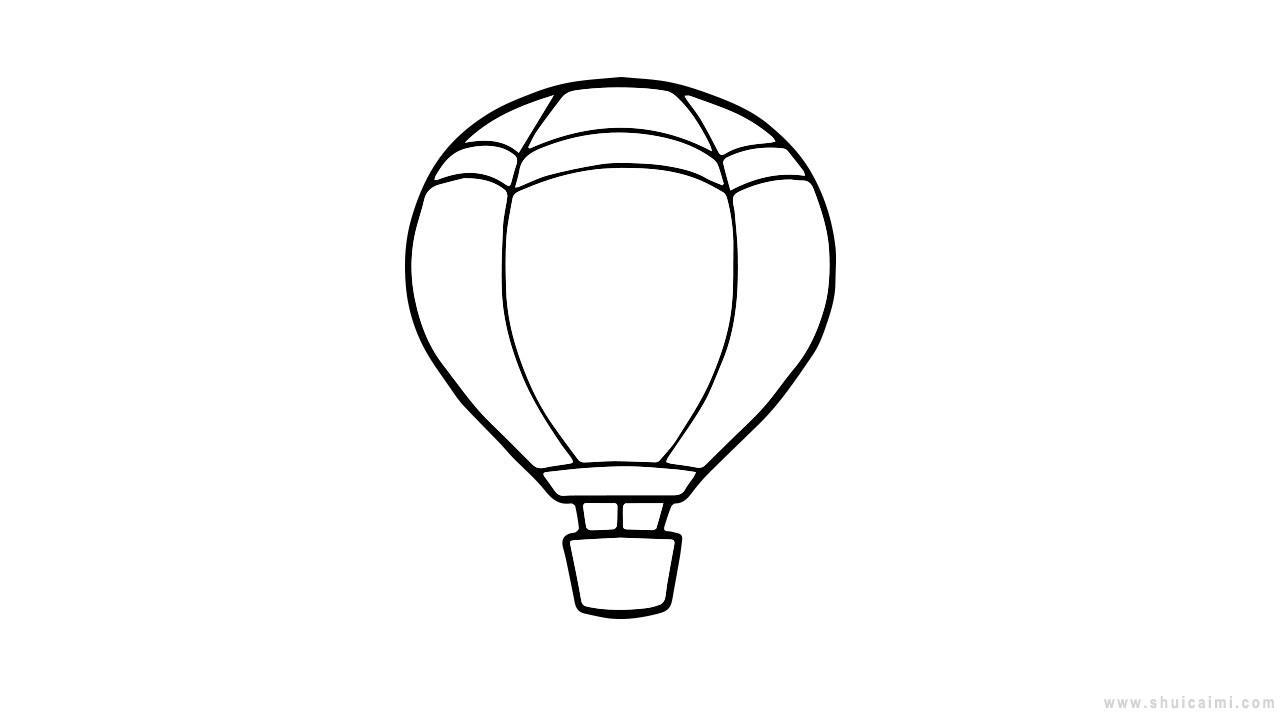 跟着步骤来学一学热气球简笔画怎么画