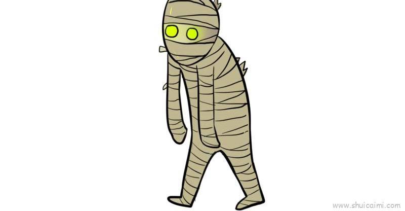 万圣节木乃伊儿童画怎么画 万圣节木乃伊简笔画简单又好看