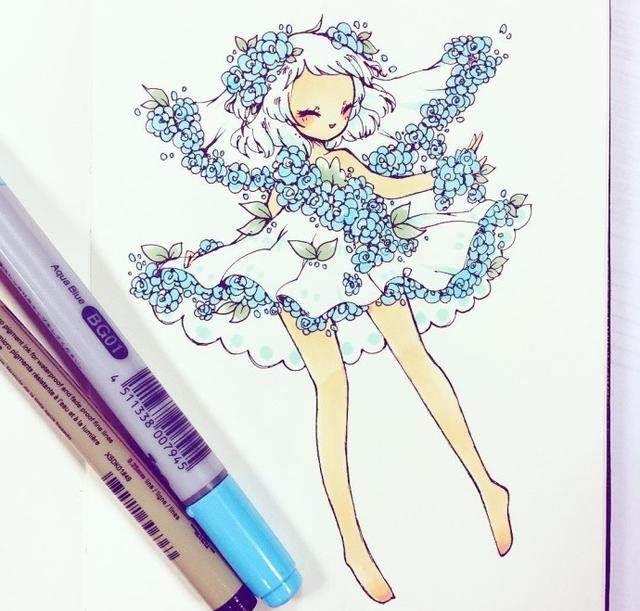 花仙子怎么画简单又漂亮 画一个少女公主