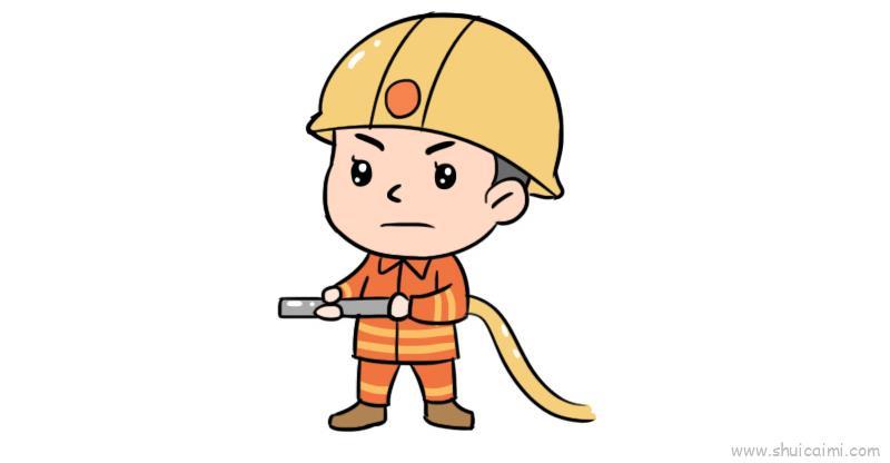 我是小小消防员儿童画怎么画 我是小小消防员简笔画顺序