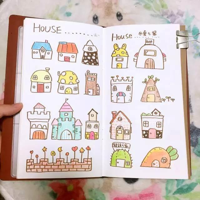 简笔画房子 简笔画房子图片带颜色