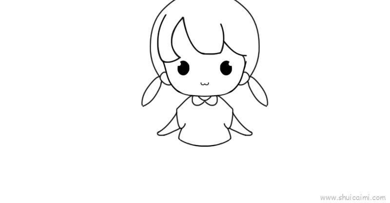 小女孩儿童画怎么画 小女孩简笔画画法