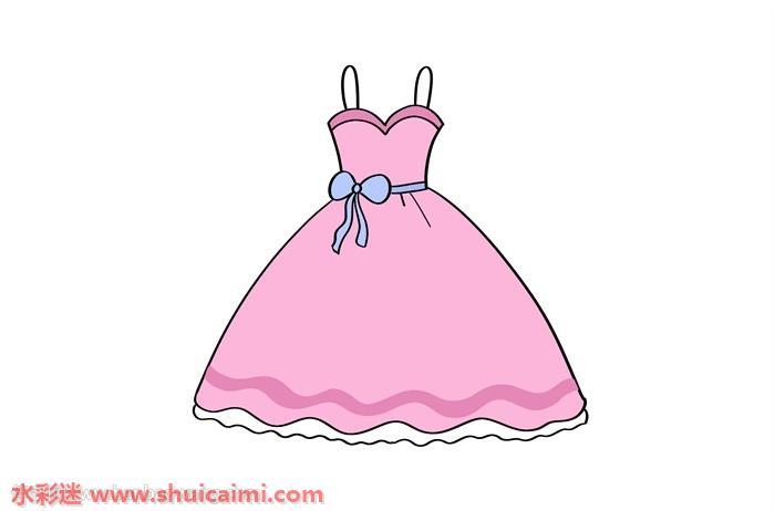 婚纱怎么画 婚纱简笔画简单好看彩色