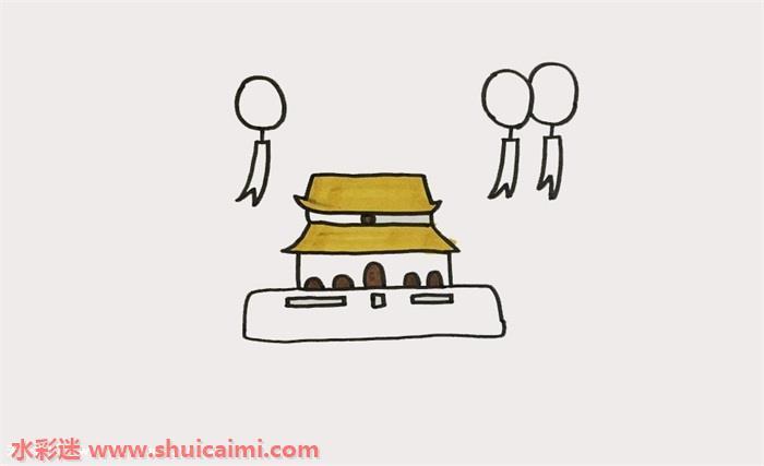 北京天安门怎么画 北京天安门简笔画简单易画彩色