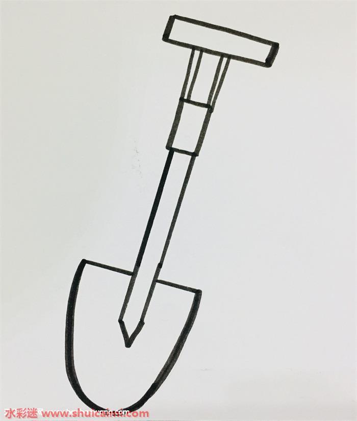 铲子怎么画 铲子简笔画图片带颜色