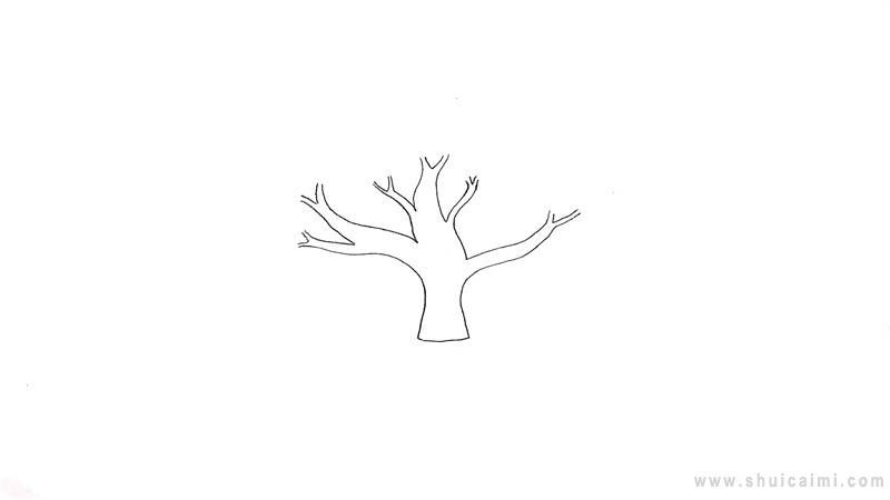 桃树简笔画怎么画 桃树简笔画步骤