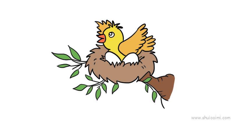 鸟窝儿童画怎么画 鸟窝简笔画简单又好看