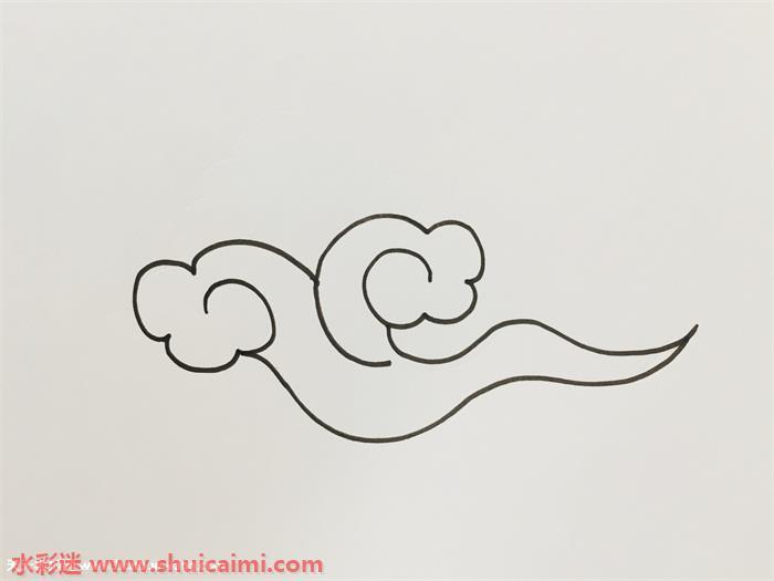 祥云怎么画 祥云简笔画图片大全带颜色