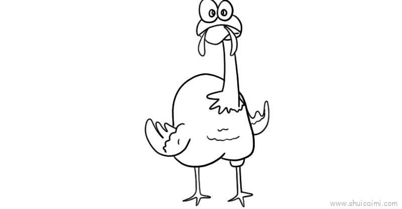 火鸡儿童画怎么画 火鸡简笔画步骤