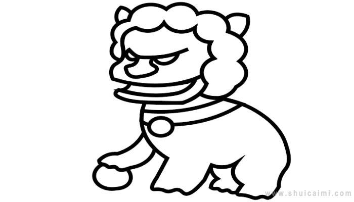 石狮子简笔画怎么画 石狮子简笔画简单