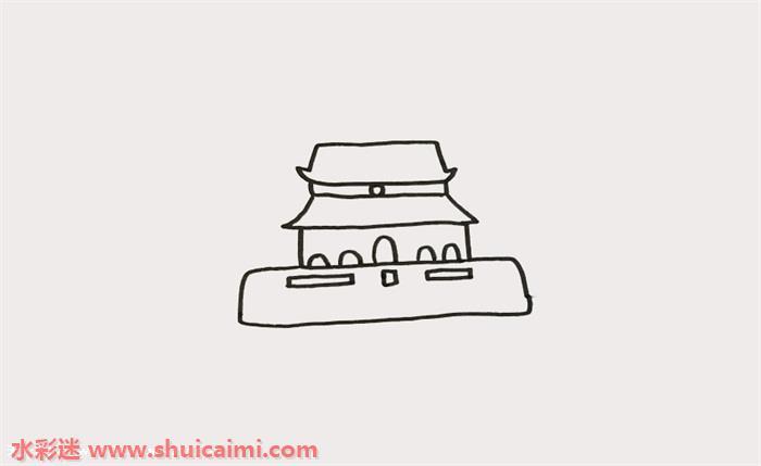 北京天安门怎么画 北京天安门简笔画简单易画彩色