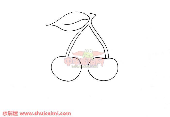 樱桃怎么画 樱桃简笔画彩色