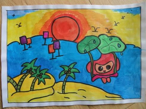 海上日出简笔画 海上日出简笔画怎么画