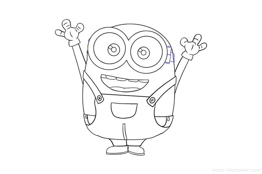 小黄人鲍勃怎么画 小黄人鲍勃简笔画步骤