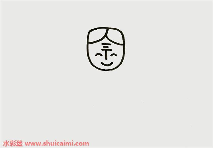 适合儿童绘画的丁奶奶简笔画