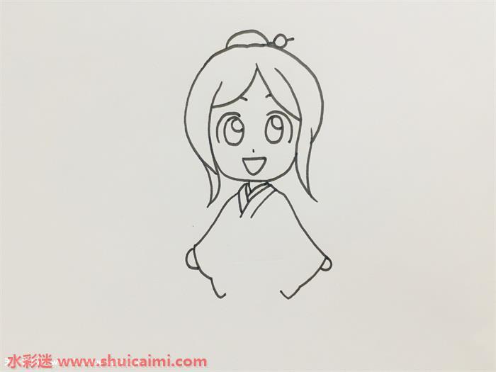 漫画和服怎么画 漂亮的漫画和服简笔画详细教程
