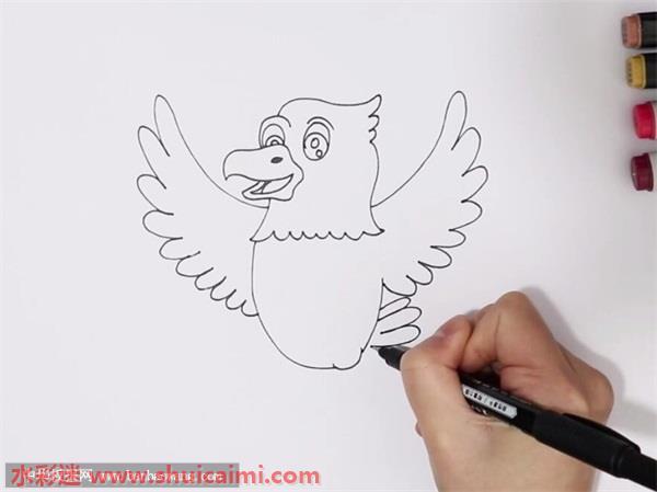 老鹰怎么画 老鹰简笔画步骤图