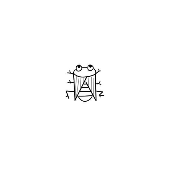 蝉简笔画 蝉简笔画图片大全
