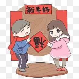 春联简笔画图片大全 春联简笔画图片大全彩色