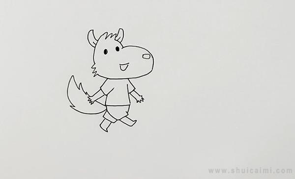 大灰狼简笔画怎么画 大灰狼简笔画步骤