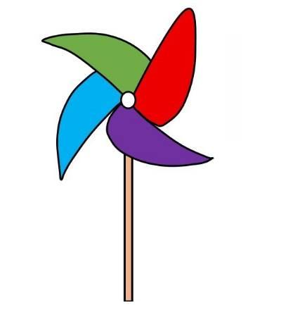 大风车简笔画图片大全 大风车简笔画图片大全彩色笔