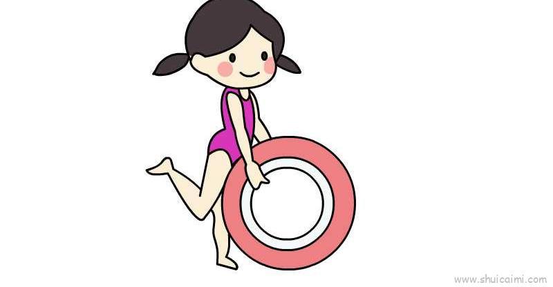 游泳儿童画怎么画 游泳简笔画图片