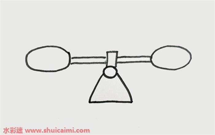 天秤简笔画怎么画简单彩色