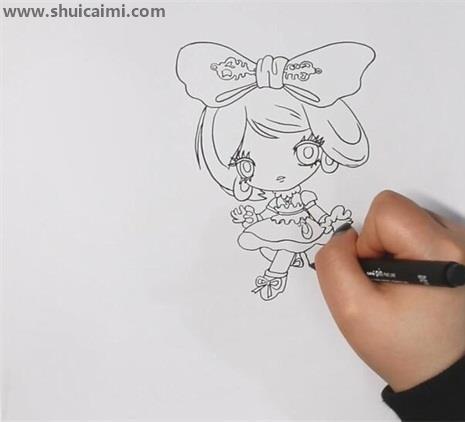 叶罗丽仙子菲灵简笔画怎么画 叶罗丽仙子菲灵简笔画步骤