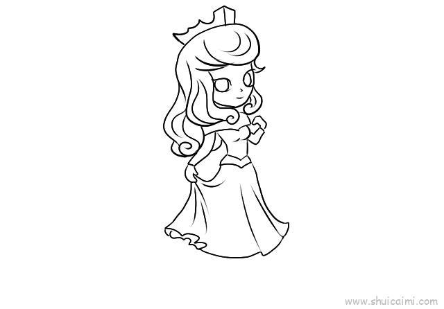 睡美人儿童画怎么画 睡美人简笔画简单