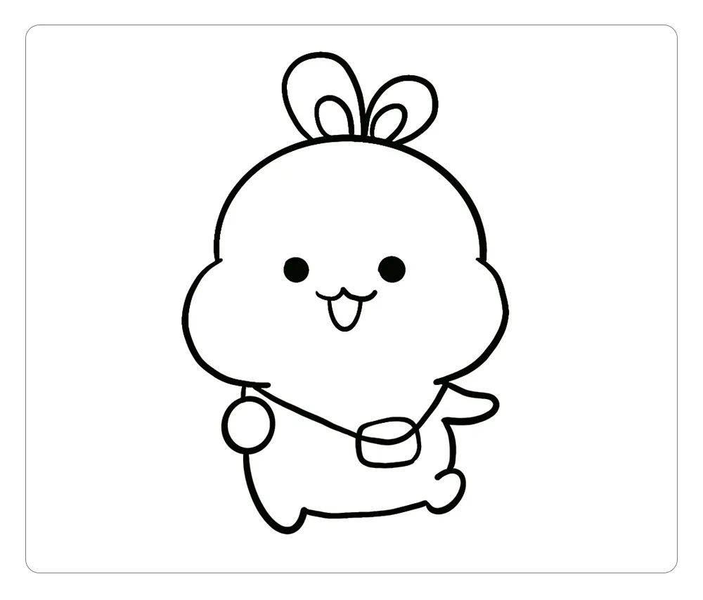 画小白兔简笔画 儿童画小白兔简笔画