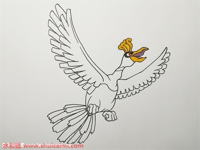 神奇宝贝凤王怎么画 神奇宝贝凤王简笔画图片大全