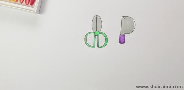 刀具儿童简笔画怎么画 刀具儿童画图片大全