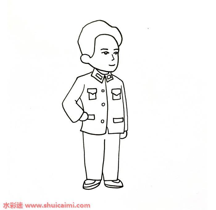 毛爷爷怎么画 毛爷爷简笔画图片大全彩色