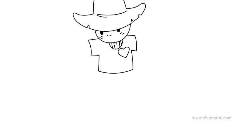 稻草人儿童画怎么画 稻草人简笔画图片大全