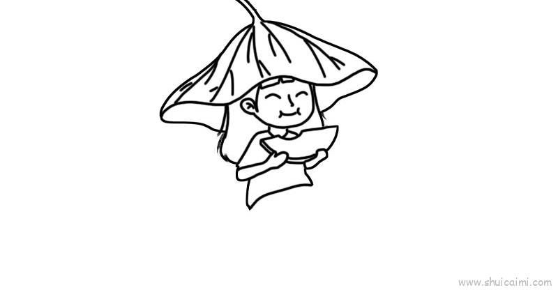 吃西瓜儿童画怎么画 吃西瓜简笔画图片