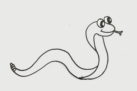 眼镜蛇简笔画图片 如何画一条眼镜王蛇
